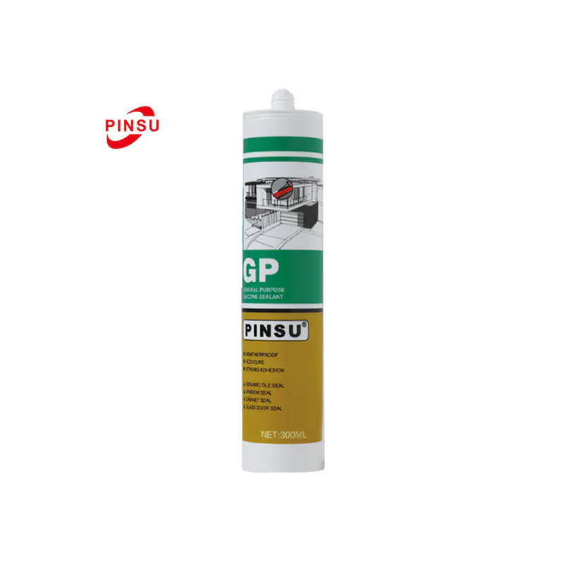 Selante de silicone acético PINSU-GP para vedação de vidros e janelas